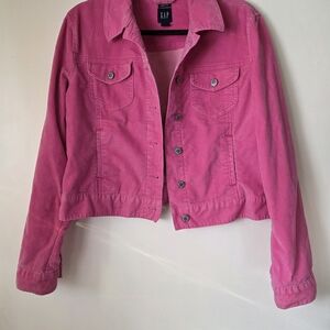 GAP Women's Vibrant Pink Jean Jacket